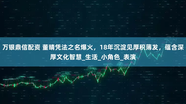 万银鼎信配资 董晴凭法之名爆火，18年沉淀见厚积薄发，蕴含深厚文化智慧_生活_小角色_表演