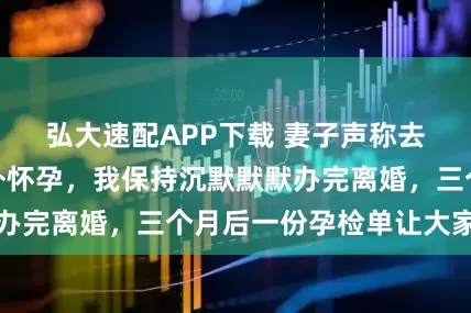 弘大速配APP下载 妻子声称去外地培训却意外怀孕，我保持沉默默默办完离婚，三个月后一份孕检单让大家愣了